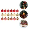 Decorative Figurines 50 Pcs Christmas Plating Ball Tree Decorations Lovely Xmas Pendant Hanging Balls Lob Holiday Party Plastic Supplies