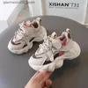 Sneakers Spring and Autumn Childrens Basketball Shoes Breathable Non slip Shoulder Straps Running Fashion Edition Boys Girls Q240413