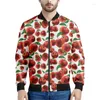 Giacche da uomo Cartoon Fruit Mela 3D Stampato per uomini Donne Oversize Felta Fresco Street Bomber Caser Copia Top Paint