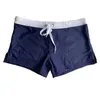 Zip Pocket Swimming Trunks för män Simning Shorts Beach Bermuda Sunga Sexig badkläder Swims Boxer Briefs Slip Desmiit Gay 240410