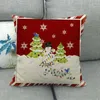 Pillow Christmas Pillowcase Sofa Cover Throw Linen Case Cartoon Print Chair