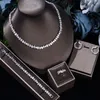 Kolye küpeleri seti 2024 4 parçalı gelin mücevher moda Dubai Kadınların Düğün Partisi Aksesuarları Tasarımı için Tam Uygun