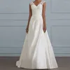 Party Dresses Summer Elegant Backless White Lace Wedding Dress Women Sexy V-neck Sleeveless Cocktail Long Gown