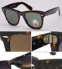 Klasyczne spolaryzowane 50 mm męskie okulary przeciwsłoneczne kwadratowa rama octanu prawdziwa szklane soczewki Uv400 okulary słoneczne obejmują czarne lub brązowe leat2872224