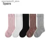 Kinder sokken 2 stuks 0-3Y Baby Girl Knie High Socks met mesh ademende geschikt voor pasgeborenen baby's lange katoen dunne zomer jonge kinderen Q240413