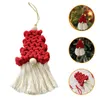 Dekorativa figurer Xmas Party Ornament Creative Christmas Cotton Thread Little Pendant DIY Handmased (Santa Claus A/23G)