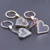 Keychains 10pcs / lot en verre coeur médaillard Pendant un couple romantique AMOUR COURT