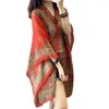 Scarves Chiffon Shawl Scarf Fashion Boho V-neck Beach Cover Up One Size Poncho