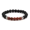 Bracelets de roche de lave de yoga perle