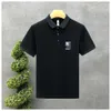 여름 트렌디 한 캐주얼 반 슬리브 2024 New Highend Mens Collar Tshirt를위한 패치 자수 흰색 폴로 셔츠 우리는 정직과 신뢰가 기초라고 믿습니다.