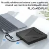 Drives External DVD Player USB3.0 TypeC Computer Drive Burner Household DVDRW Writer Dual Ports Reader Recorder Laptop