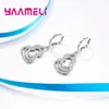 Boucles d'oreilles de collier Arrivées Gourd 925 Sterling White White Cubic Zirconia et pour les femmes Bijoux