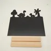 Dekorative Figuren 1pc Mini kleine Holzkreide Blackboard Hochzeit Küchen Restaurant Schilder Tafel Schreibbilanz Meldung Farbe Holz Holz