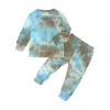 Clothing Sets Spring Baby Girls Boys Tie Dye Print Outfits Full Sleeve Tops Shirt Long Pants 2 Pieces Set Street Tracksuit 1-6Years