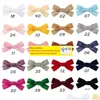 Hair Accessories Solid Color Veet Ribbon Clips Cute Girls Mini Bow Hairpins Boutique Barrettes Kids Headwear Zz Drop Delivery Baby Mat Otyql