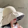 Boinas de chapéu de sol respirável de verão, proteção elegante para mulheres abrangentes, abrangente, sun-unhat com correia fixa de viagem dobrável