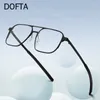 Sonnenbrillen Frames Dofta Pure Titanium Doppelstrahl Optische Rezept Brille Rahmen Männer polarisierter Magnetklamm auf Brille Frauen 5966