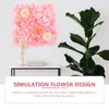 Kwiaty dekoracyjne 1PC 3D Flower Wall Panel na Valentine Wedding Party Feast ()