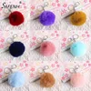 Keychains 1pc 8cm imitation furm ball soffy Soft Keychain Pendant peluche keyring sacs à dos