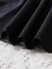 Flicka klänningar sommarflickor mode polyester spets ärmlös rund hals svart midja unik klänning