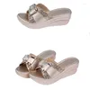 Slippers 2024 Summer Women's Fashion Women Plateforme High Heel Femme Flipflop Chaussures Sandales de coin confortables