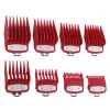 2024 Kemei Hair Clipper Limit Guide de peigne Attachement Taille Barber Remplacement 1.5 / 3/4,5/6/10/13/19/25 / mm 8pcs Ensemble pour 1990 809a 1761 Kemei