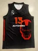 Reals 2023-24 홈 유니폼 #40 Kike #31 Musa #13 Manu #8 Lito Basketball Jersey는 이름과 번호로 사용자 정의 할 수 있습니다.