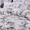 Yatak Setleri İskandinav Basitlik Nevresim Kapak 2/3pcs Taş Desen Baskı Seti Yumuşak Pamuk Kumaş Yastığı Yastık Kılıfı Bedklothes