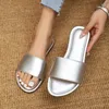 Slippers Women Fashion Simple Solid Colors Soft Comfortable Flat Shoes Summer Large Size Sandals Hous Bed