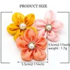 Dog Apparel Exquisite Flower Pet Cat Collar Bows With Pearl Diomand Lace Bulk Movable Puppy Charms For Small Supplies