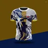メンズTシャツ3Dプリントユニセックスと女性のスポーツTシャツOネックアドバンテージテニスシリーズを着て夏ルーズ