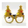 Solglasögon ramar god julglasögon ram Santa snögubbe träd roliga fest masker tillbehör ornament dekoration mode barn po dhiur