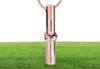 Bijoux de mode Mémoire aimante personnalisée ensemble pour toujours frère Rose Gold Cylinder Memorial Pendant Ashes Urn Cremation Collier5168833