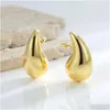 Hoop Huggie Fashion Tear Drop 14K Brincos de ouro Supere para mulheres leves de jóias da moda aquática suave 2024 Entrega dhqxe