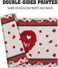 Table Mats Valentines Day Placemats Set Of 4 Rose Heart Love Linen Heat-Resistant Valentine Decorations Place Mats12x18 In