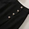 Vestidos de trabalho evagina moda moda elegante e elegante renda lanterna de lanterna longa camisa de manga longa de cintura alta hip split meia saia de 2 peças