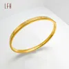 Einfache glänzende Armreifen Frau reines Armreifen Armband Real Jewlery Armbänder Frauen Gold