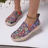 Casual Shoes Women Print Breathable Sneakers Woman Slip-on Light Non-slip Flats Ladies Soft Bottom Sports Platform