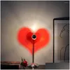 Lampes de table USB Bauhaus lampe diy amour romantique Light and Shadow Desk Wedding Creative Projection Bedroom Mood Drop Livrot Dhdzp