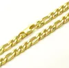 Łańcuchy splecione 18 -karatowe złoty naszyjnik 6 mm szerokość dla męskich mężczyzn Kobiet mody biżuterii ze stali nierdzewnej łańcuch figaro 20039039366646500