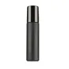 Lagringsflaskor Essential Oil 6pcs 10 ml Black Glass Roller Containrar Metall Boll Parfym Kosmetisk hudvård Vätska
