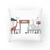 Pillow Cartoon Cover Polyster Linen Material Modern Home Decoration Nordic Velvet Capas Decorative Animal Sofá E2353