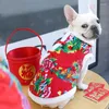 Dog Apparel Chinese Year Costume Coat Outfit Winter Warm Pet Clothes Tang Suit Yorkie Pomeranian Poodle Schnauzer Clothing