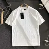 Erkek Tişörtler Erkekler Günlük Gömlek Tasarımcısı Tişört 3D Mektup Jakard Düğme Tişörtleri Erkek Kadın İş Tshirt Kısa Kızak Tee Sweatshirt Lüks Pamuk Külot C240413