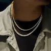 Gorąca sprzedaż Hip Hop Naszyjnik Sterling Sier 4mm VVS Diamond Out Out Moissanite Tinnis Chain