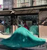 الفيروز الأخضر الأميرة quinceanera فساتين حفلة موسيقية كرات الثوب قبالة الكتف فيكيتي دي كوينشيانرا الدانتيل