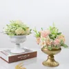 Vases Vases European Retro Gobelet Vase Vase Flower Art Mariage Mariage et décor de salon Pot floral de bureau de luxe