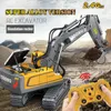 Electric/RC Car Remote Control Excavator för pojkar 8-12 Barn Simation Toys 11 Channel Alloy Dump Truck Electric Engineering A DHTJW