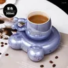 Muggar 300 ml Lys Luxury Handle Mug Bear Office Study Ceramic Water Cup Coffee Milk och Set Nordic Home Decoration