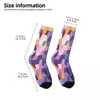 Men's Socks Violet Pattern Male Mens Women Winter Stockings Polyester